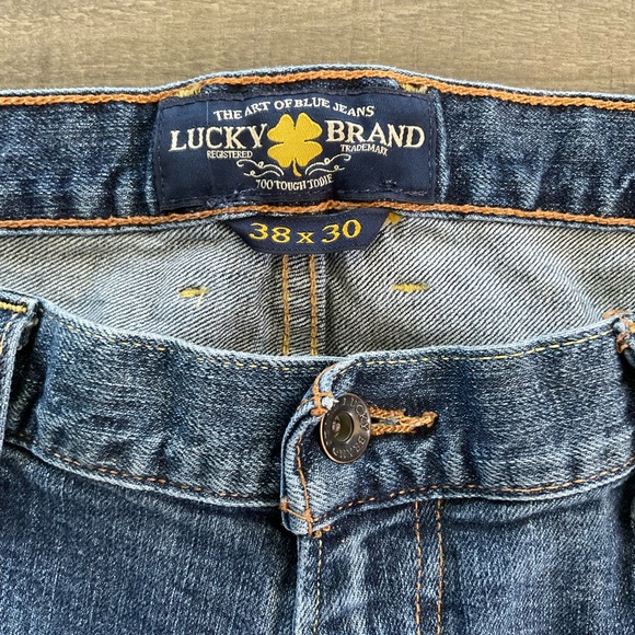 38x27 Lucky Brand 221 Straight Jeans Men’s Size Blue Denim Stretch - Picture 5 of 12